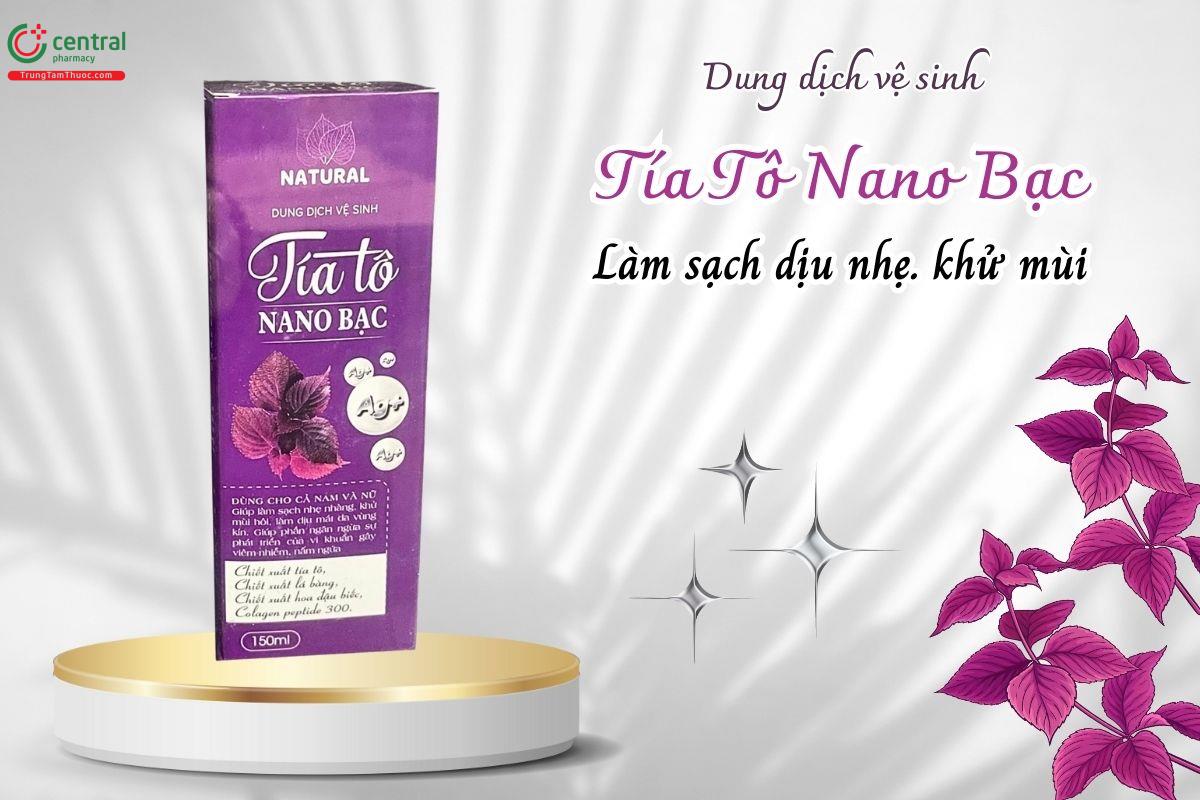 Dung Dịch Vệ Sinh Tía Tô Nano Bạc Natural 150ml làm sạch, khử mùi