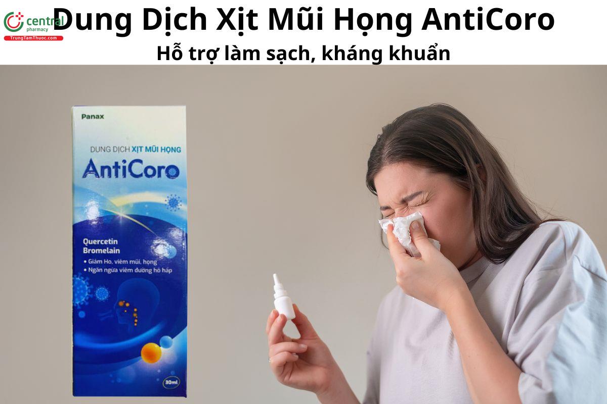 Dung Dịch Xịt Mũi Họng AntiCoro - Làm sạch khoang mũi – họng