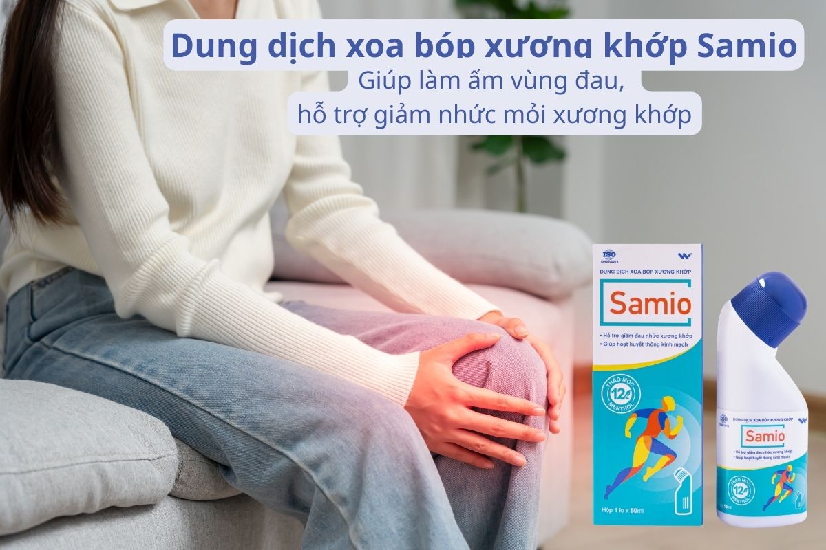 Dung dịch xoa bóp xương khớp Samio hỗ trợ giảm nhức mỏi xương khớp