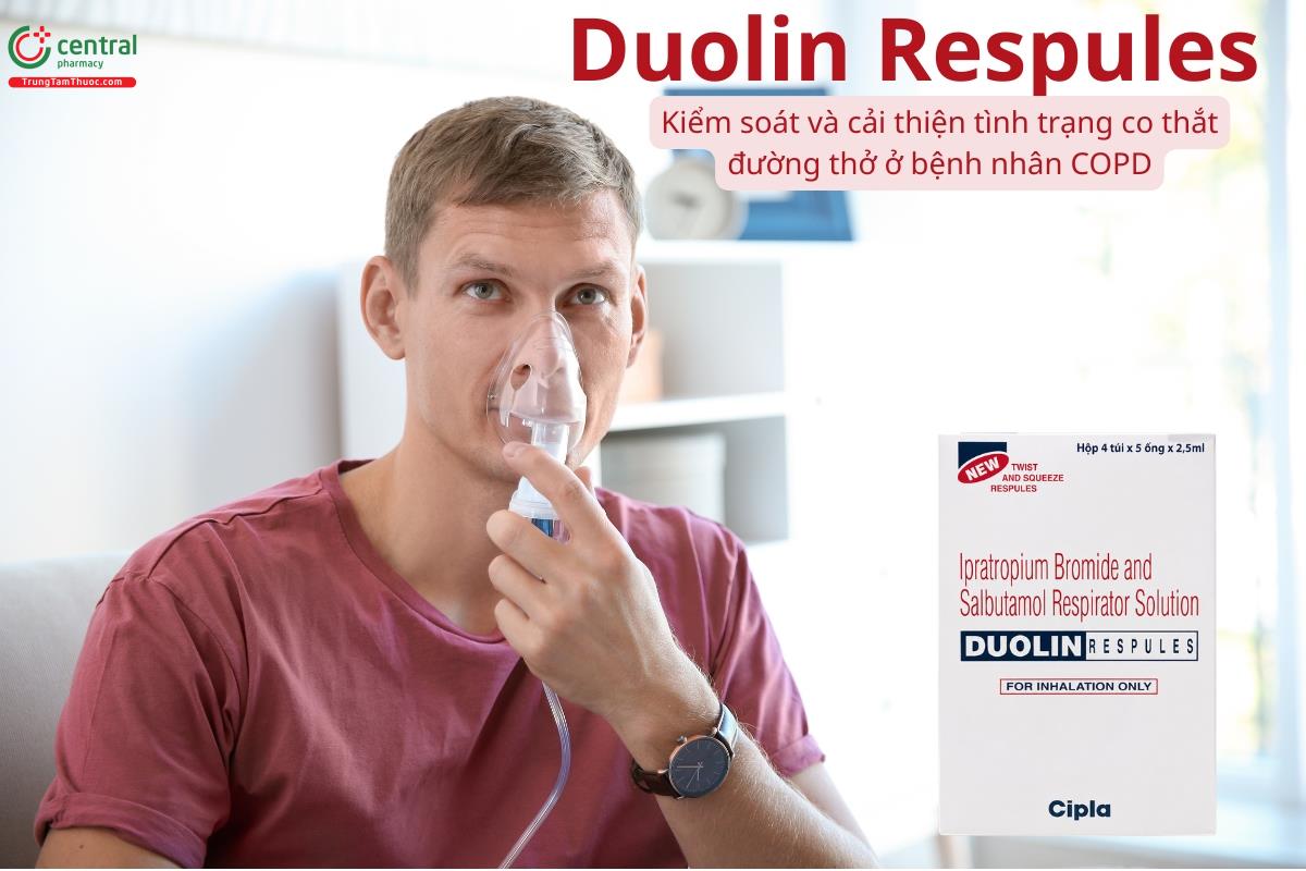 Thuốc Duolin Respules điều trị co thắt đường thở ở bệnh nhân COPD