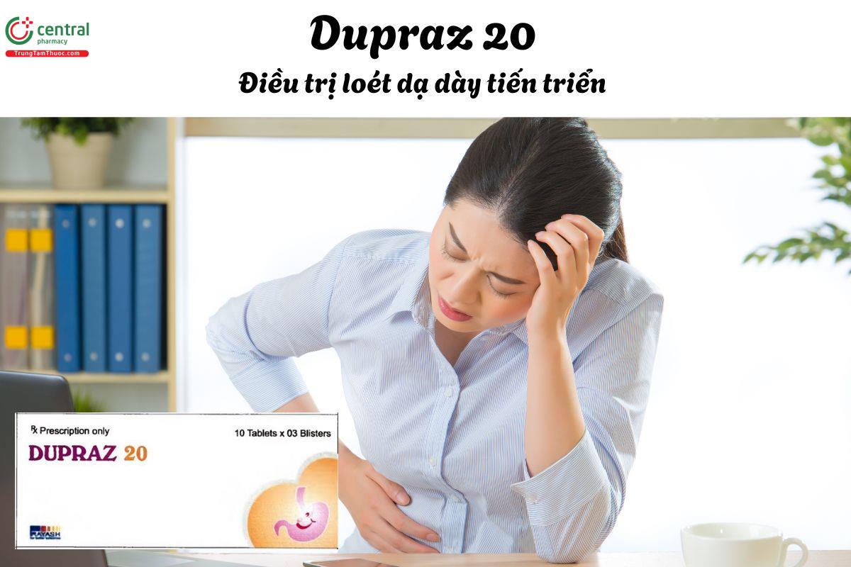 Thuốc Dupraz 20 - Điều trị loét dạ dày tiến triển, trào ngược dạ dày-thực quản