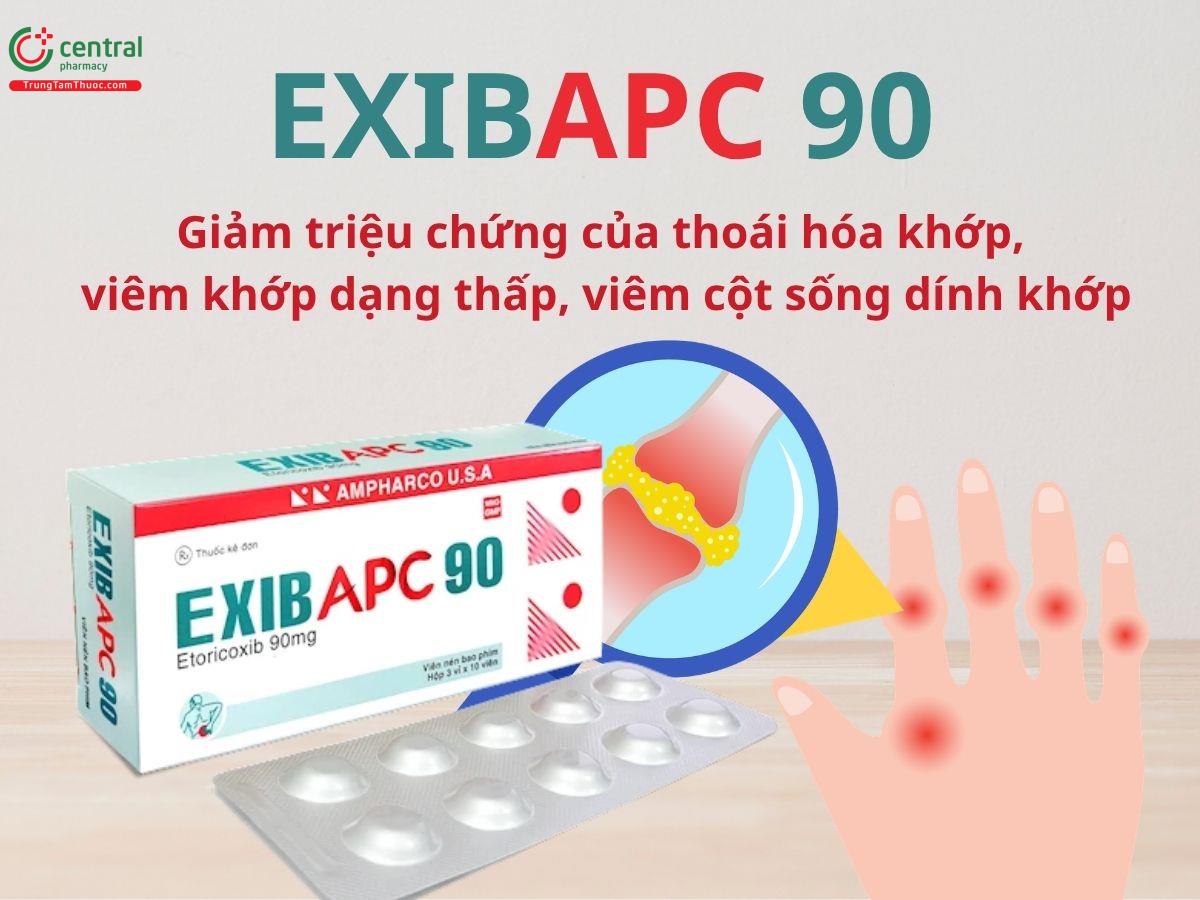 ExibAPC 90 điều trị các triệu chứng viêm khớp dạng thấp, viêm cột sống