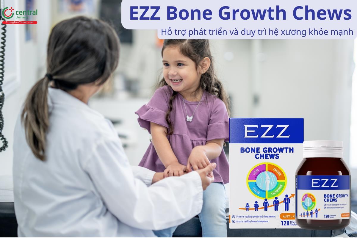 EZZ Bone Growth Chews giúp phát triển và duy trì hệ xương khoẻ