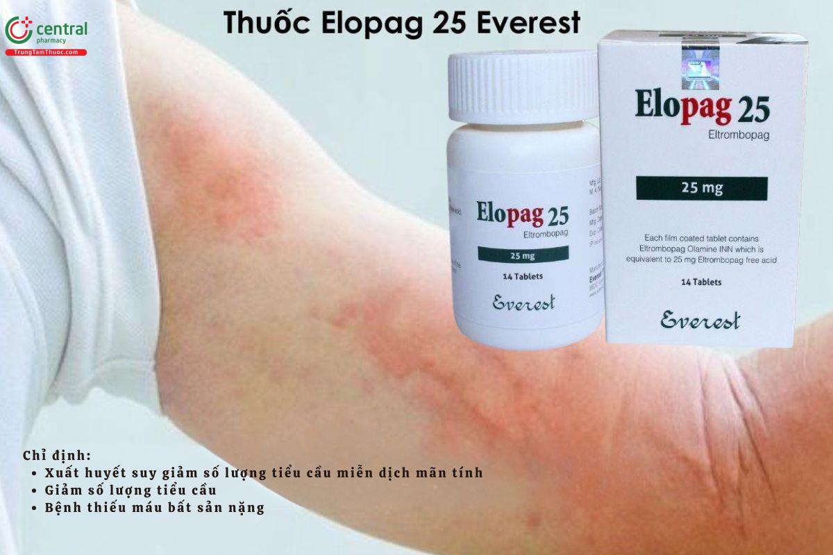 Chỉ định của thuốc Elopag 25 Everest