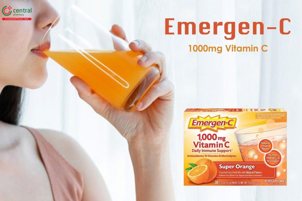 Bột hòa tan Emergen-C 1000mg Daily Immune Support  cung cấp vitamin C và khoáng chất