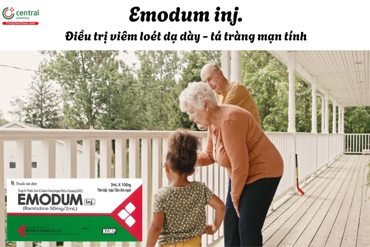 Thuốc Emodum inj. - Điều trị loét dạ dày tá tràng lành tính, loét sau phẫu thuật