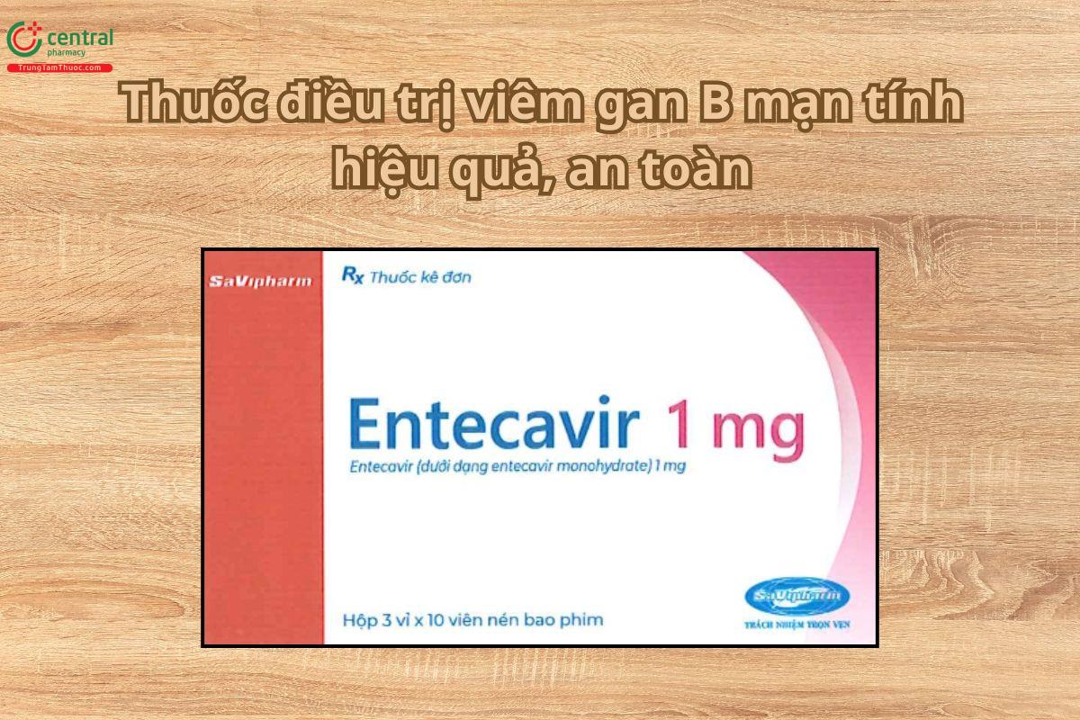Thuốc Entecavir Savi 1mg điều trị viêm gan B mạn tính hiệu quả