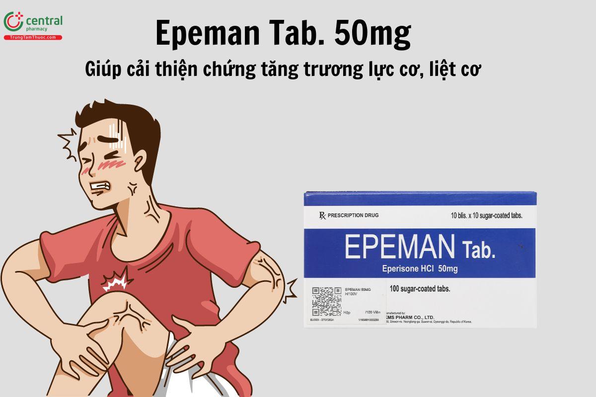 Chỉ định của Epeman Tab. 50mg