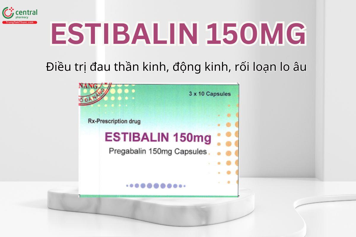 Thuốc Estibalin 150mg điều trị đau thần kinh, động kinh, rối loạn lo âu lan tỏa