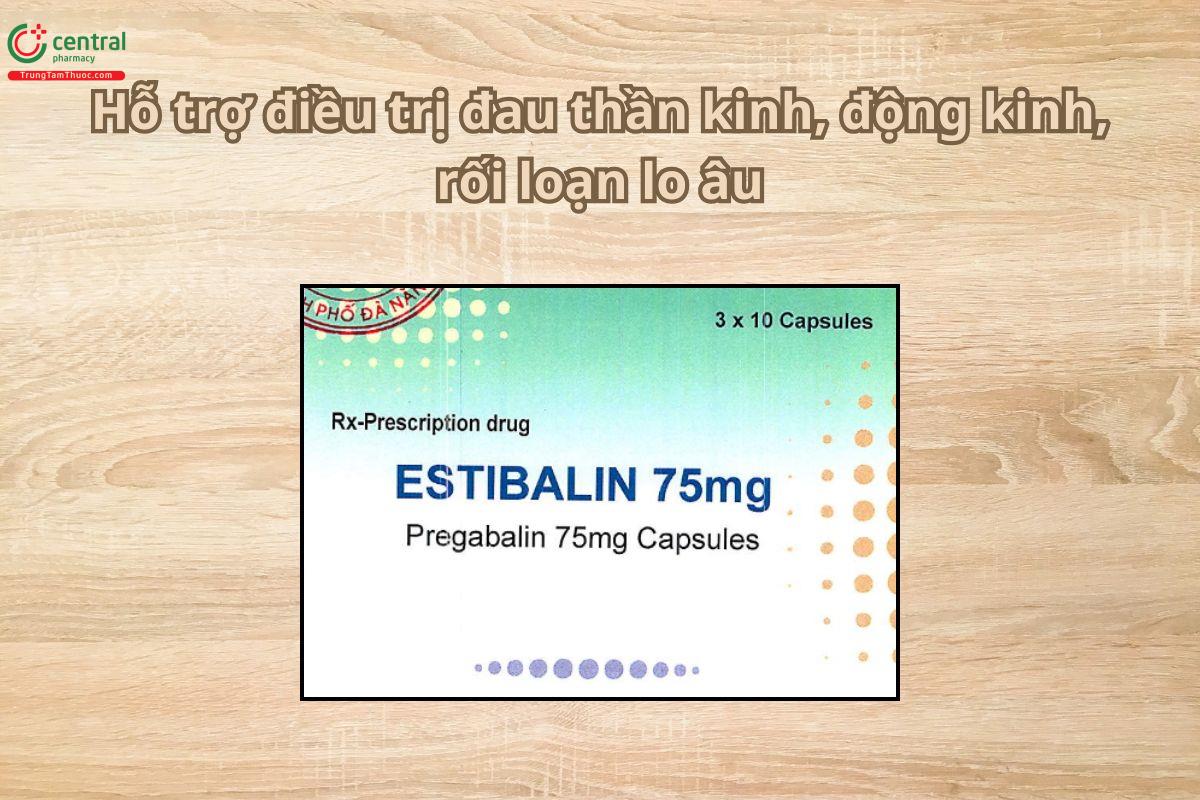 Thuốc Estibalin 75mg điều trị đau thần kinh, động kinh, rối loạn lo âu