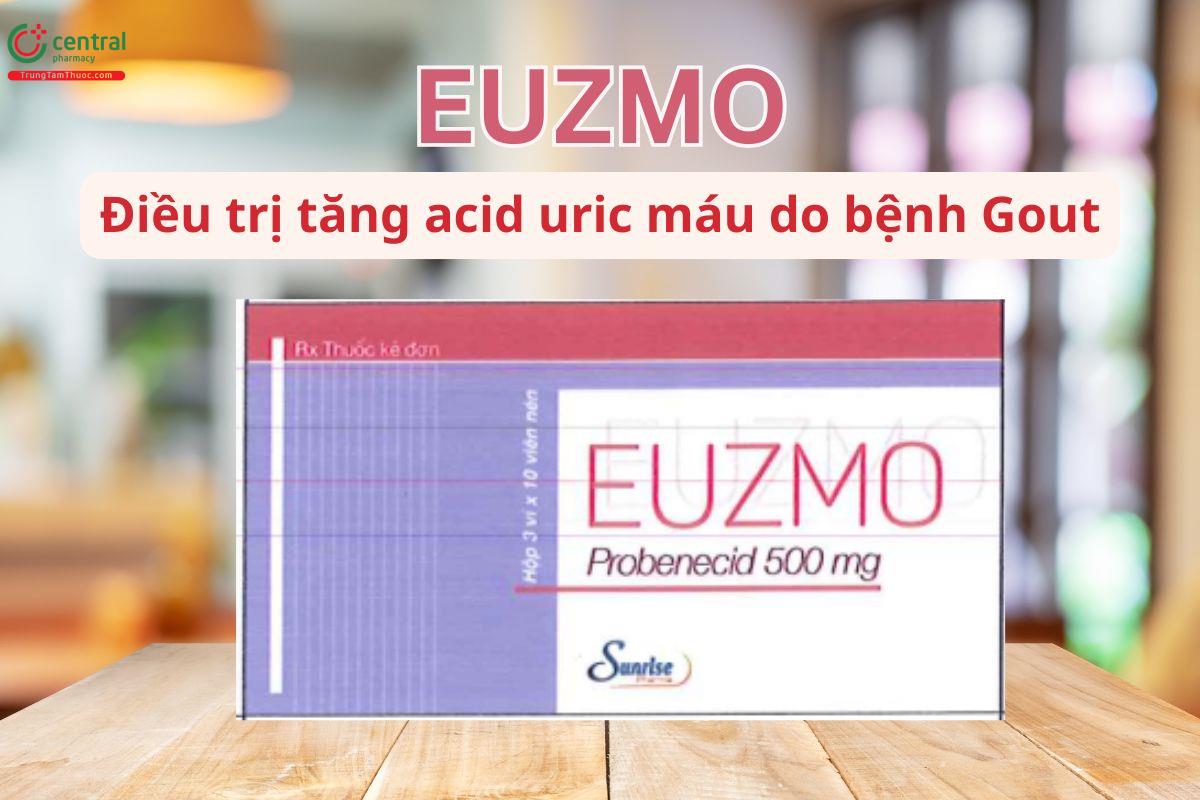 Euzmo 500mg điều trị tăng acid uric máu do gút mạn tính