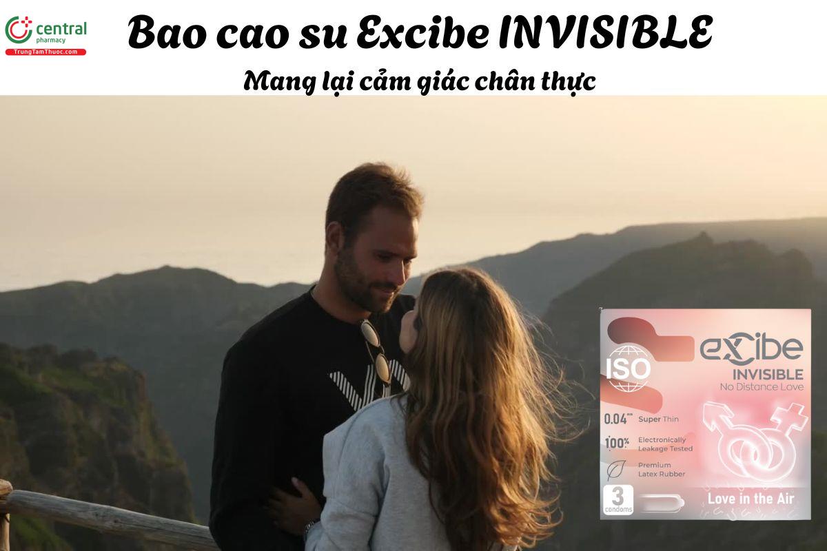 Bao cao su Excibe INVISIBLE (3 chiếc)- Mang lại cảm giác chân thực