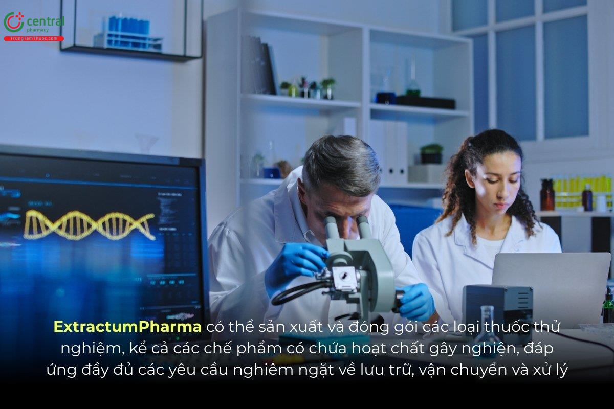Kể từ năm 2005, ExtractumPharma đã bước vào lĩnh vực cung cấp thuốc phục vụ thử nghiệm lâm sàng.