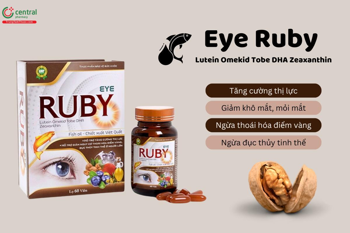 Eye Ruby Lutein Omekid Tobe DHA Zeaxanthin giúp bổ mắt, tăng thị lực 