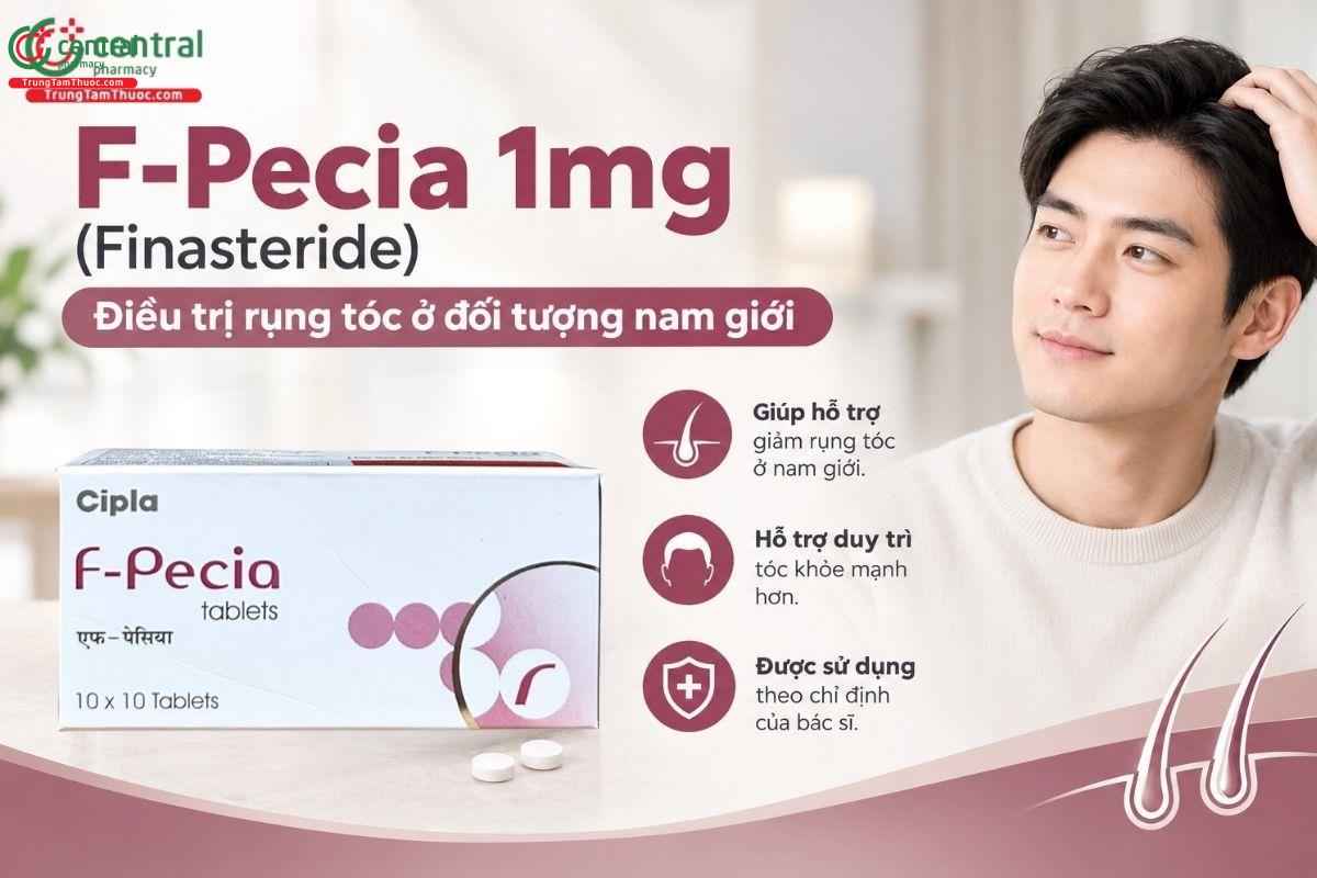 Thuốc F-Pecia 1mg (Finasteride) - Điều trị rụng tóc ở đối tượng nam giới
