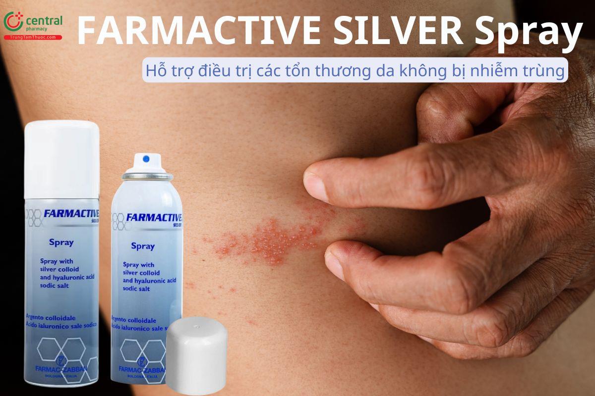 FARMACTIVE SILVER Spray giúp giảm tổn thương không nhiễm trùng