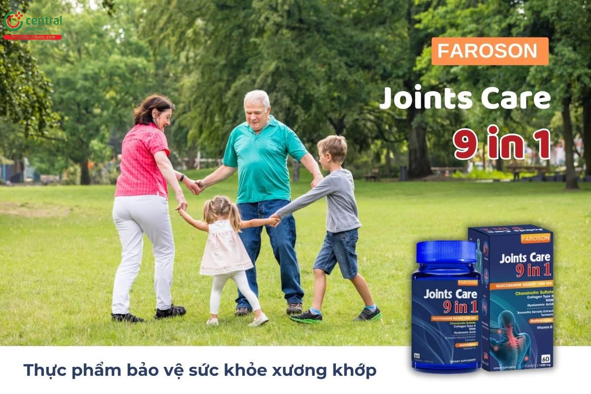 Viên uống Faroson Joints Care 9 in 1 kết hợp chín thành phần tự nhiên độc đáo, giúp giảm cơn đau và tăng cường sự linh hoạt cho khớp