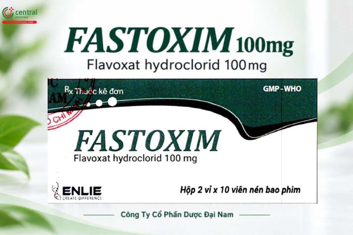 Thuốc FASTOXIM 100mg điều trị triệu chứng khó tiểu, tiểu đêm, giảm nhẹ các co thắt bàng quang