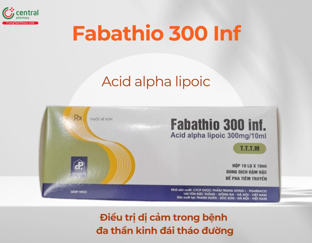 Thuốc Fabathio 300 Inf - điều trị dị cảm trong đa thần kinh đái tháo đường