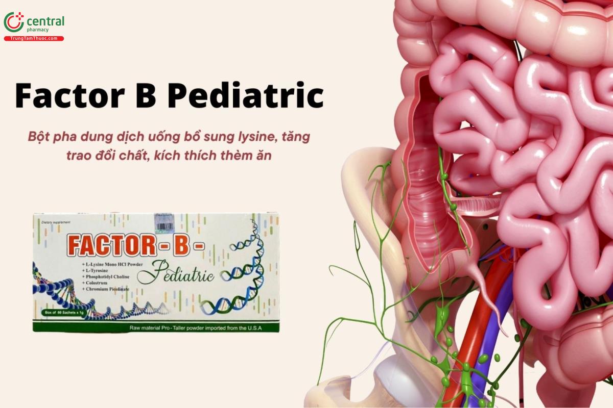 Factor B Pediatric giải pháp hỗ trợ hệ tiêu hóa, chứng biếng ăn