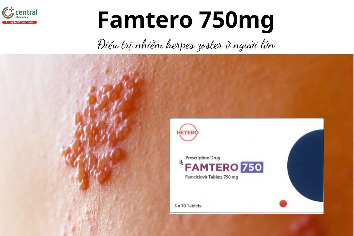 Thuốc Famtero 750mg - Điều trị nhiễm herpes zoster ở người lớn