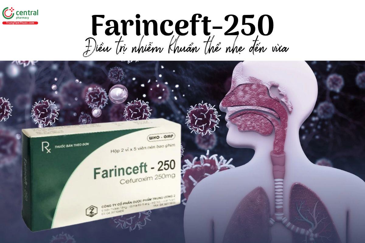 Thuốc Farinceft-250 - Điều trị nhiễm khuẩn thể nhẹ đến vừa