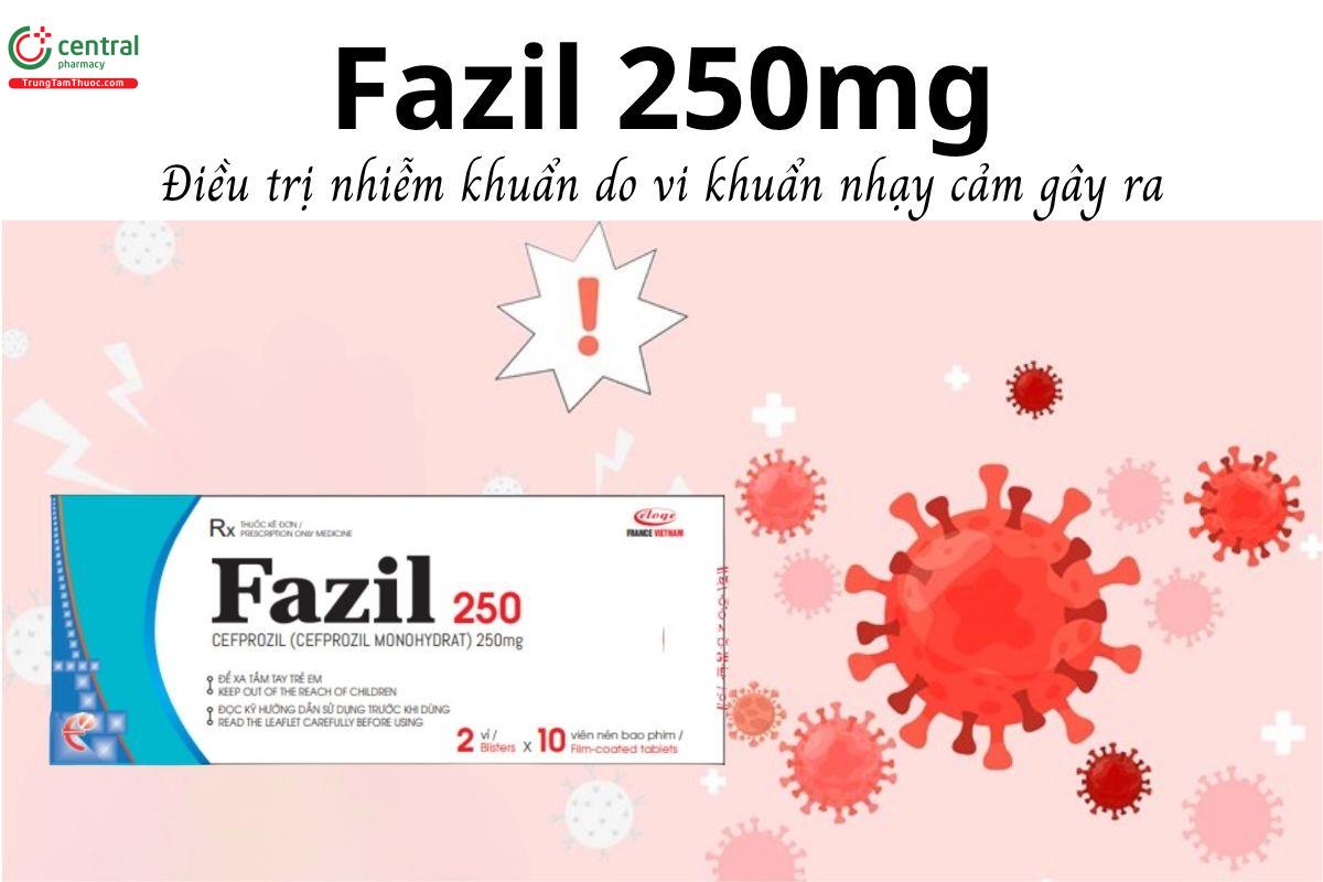 Thuốc Fazil 250mg - Điều trị nhiễm khuẩn do vi khuẩn nhạy cảm gây ra