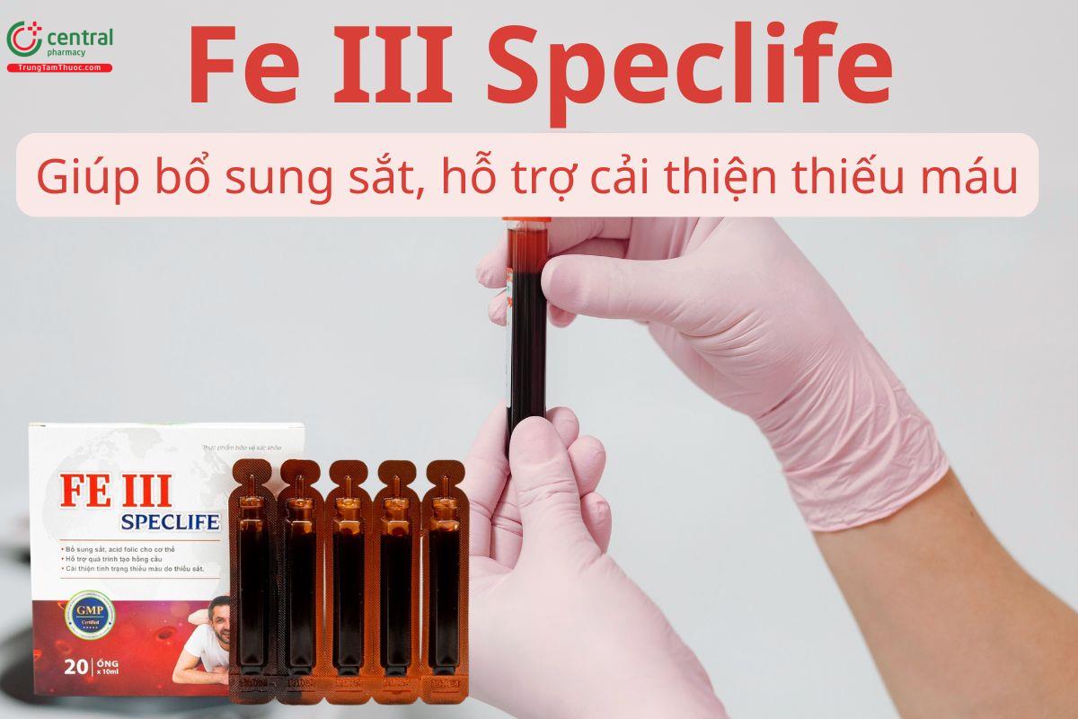 Fe III Speclife giúp bổ sung sắt, hỗ trợ cải thiện thiếu máu