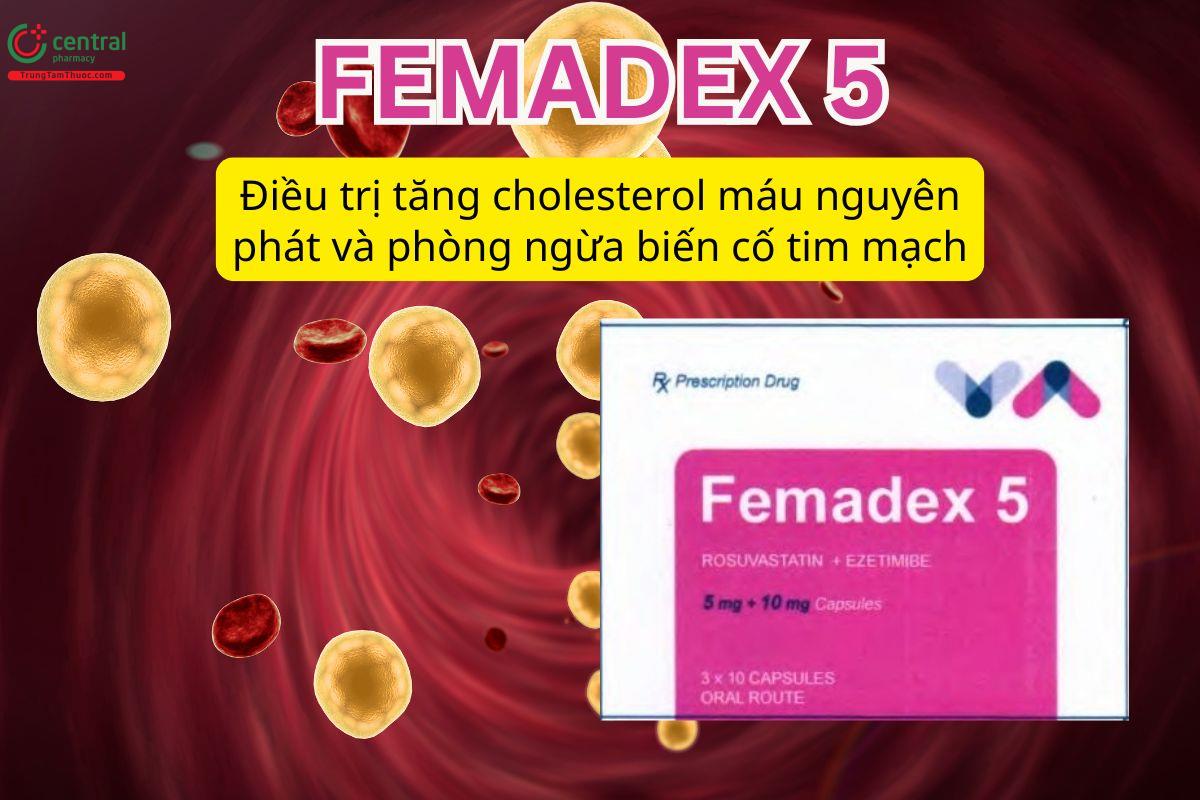 Femadex 5 điều trị tăng cholesterol máu nguyên phát