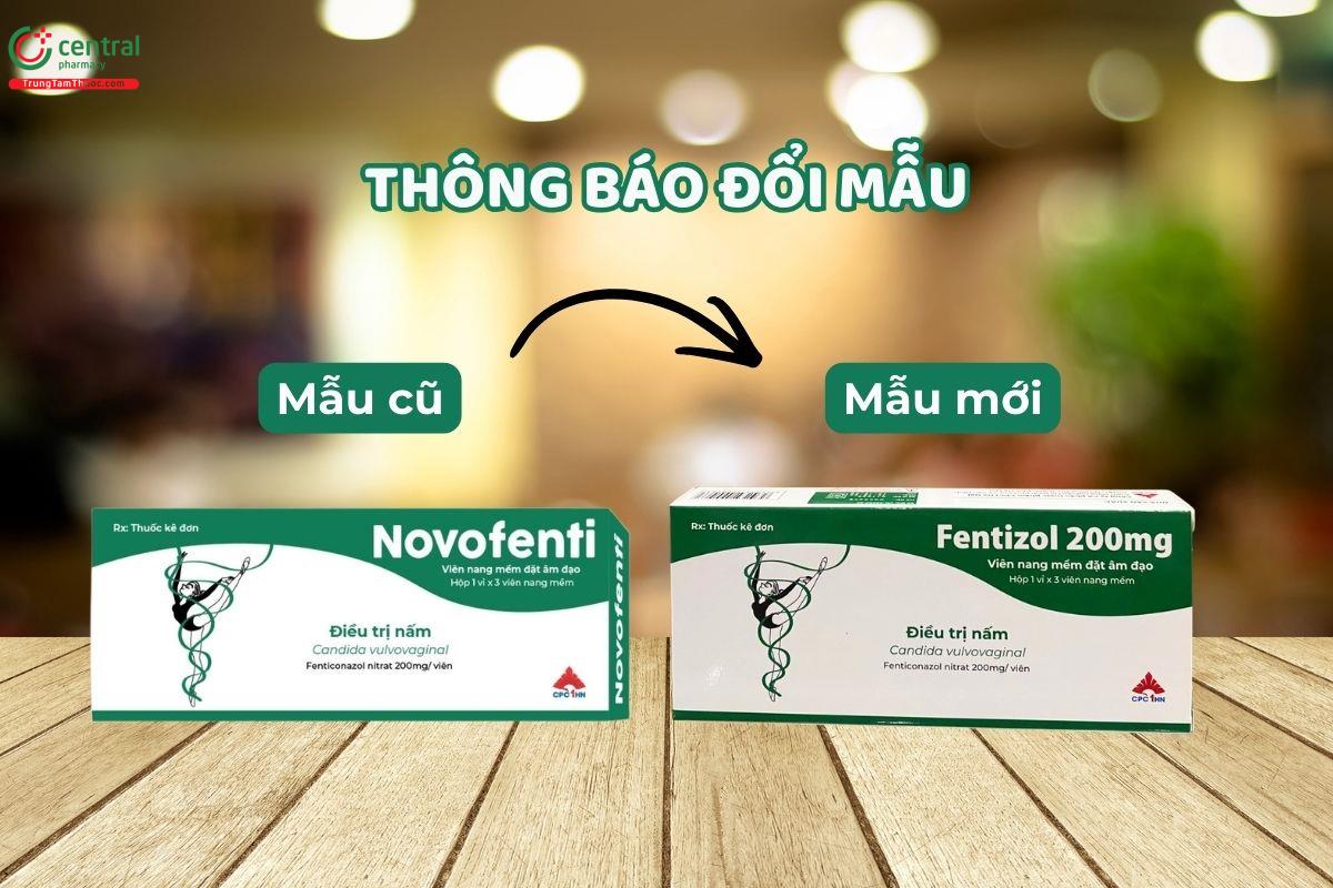Thông báo thay đổi tên và bao bì sản phẩm Fentizol 200mg