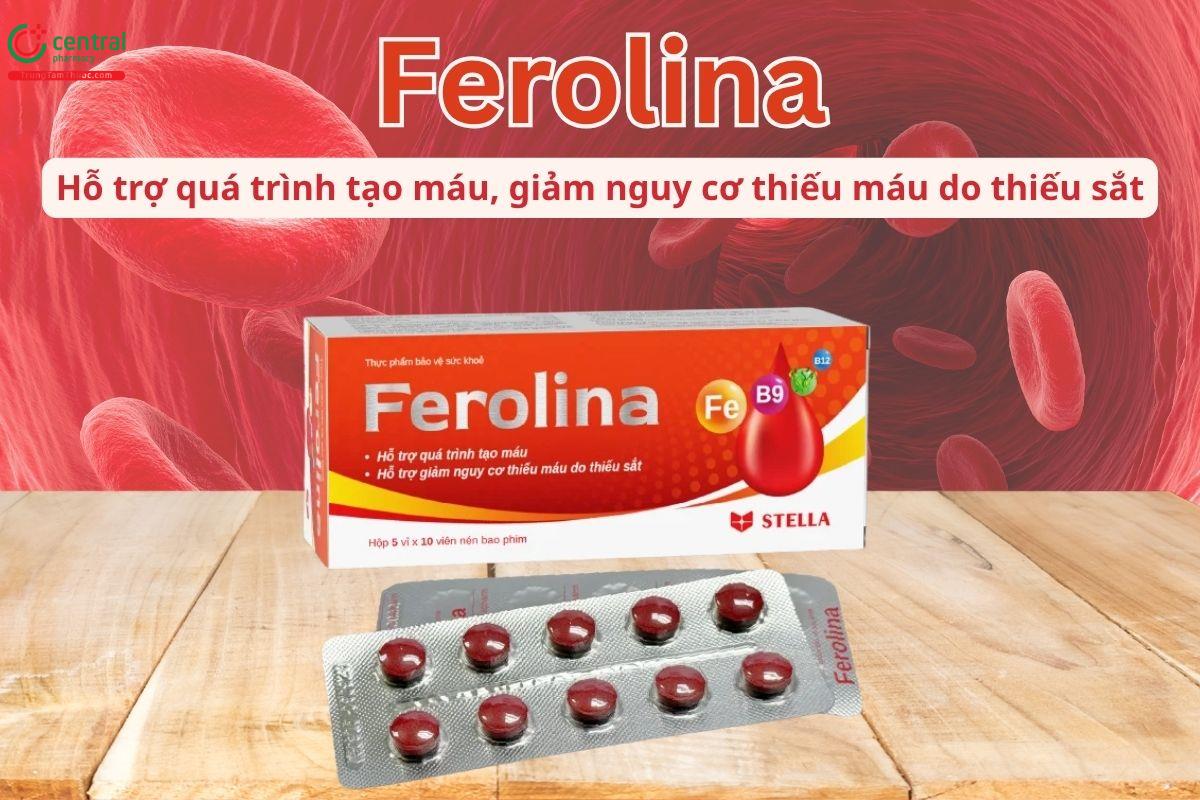 Ferolina hỗ trợ giảm tình trạng thiếu máu do thiếu sắt