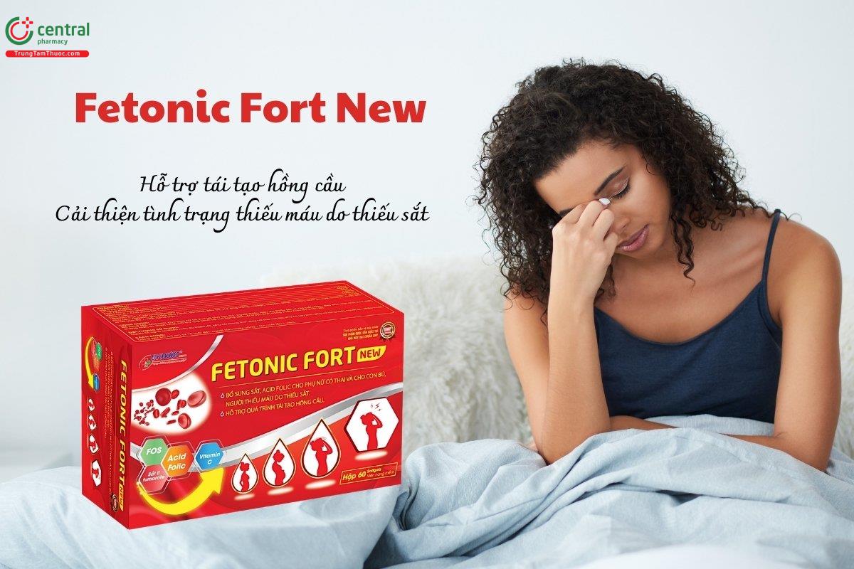 Fetonic Fort New hỗ trợ tái tạo hồng cầu, cải thiện thiếu máu do thiếu sắt