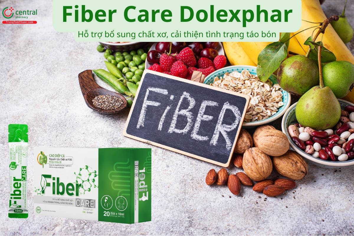 Fiber Care Dolexphar giúp bổ sung chất xơ, hỗ trợ cải thiện táo bón