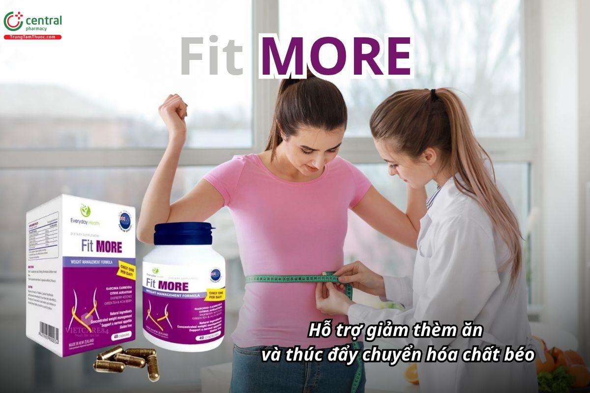 Fit More hỗ trợ giảm thèm ăn và thúc đẩy chuyển hóa chất béo