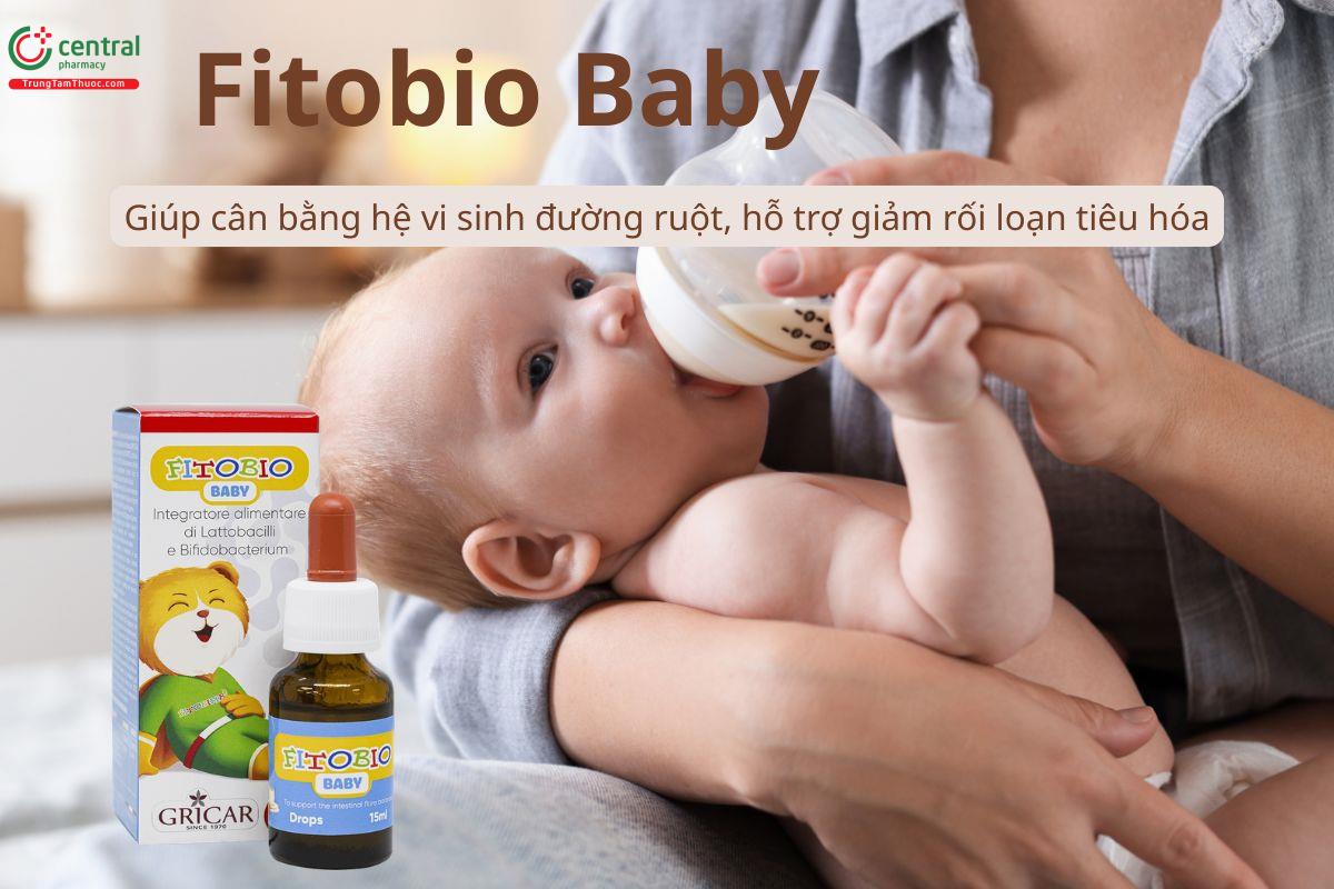 Fitobio Baby giúp cân bằng hệ vi sinh đường ruột cho bé