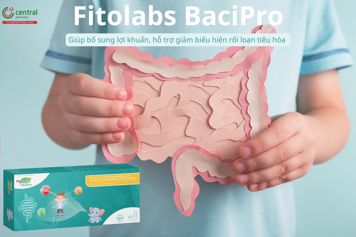 Fitolabs BaciPro bổ sung lợi khuẩn, giúp giảm rối loạn tiêu hóa