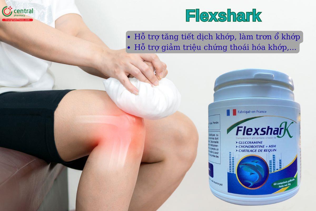 Viên uống Flexshark giúp làm giảm các triệu chứng của bệnh thoái hoá khớp