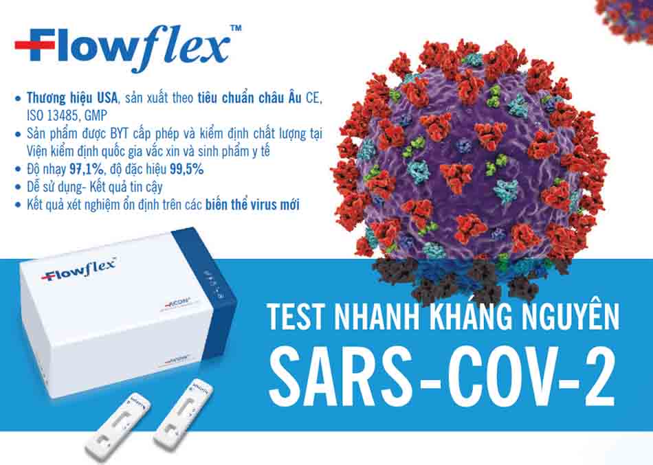 Test nhanh kháng nguyên Flowflex SARS-CoV-2