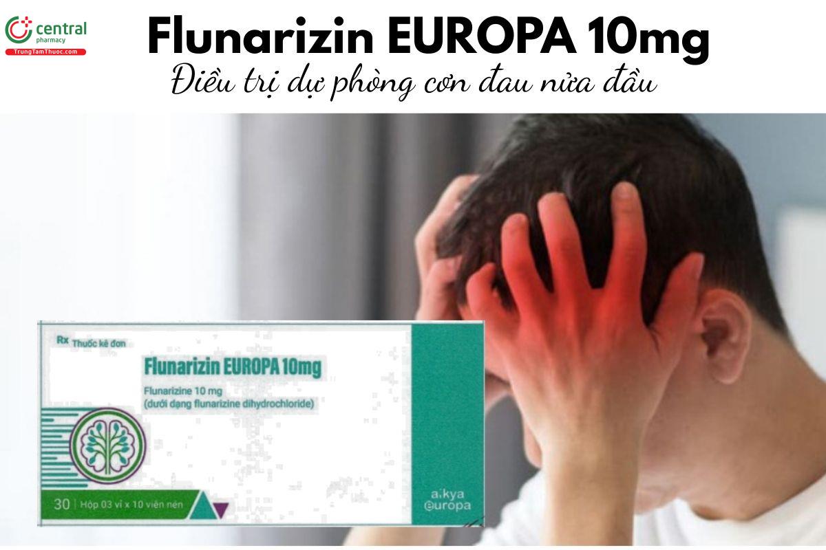 Thuốc Flunarizin EUROPA 10mg - Điều trị dự phòng cơn đau nửa đầu