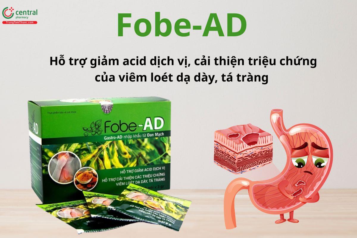 Fobe-AD hỗ trợ giảm acid dịch vụ, bảo vệ niêm mạc dạ dày, tá tràng