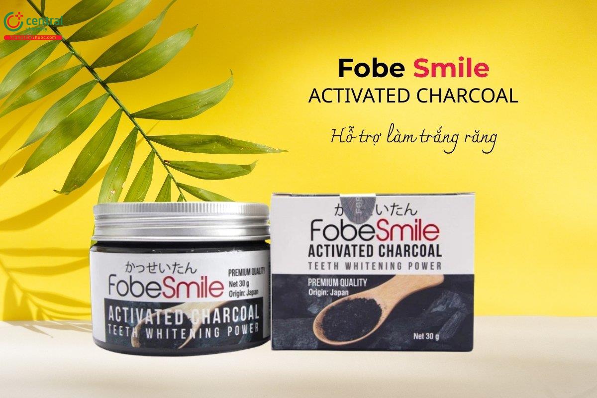Fobe Smile Activated Charcoal giúp loại bỏ mảng bám, cho răng trắng sáng