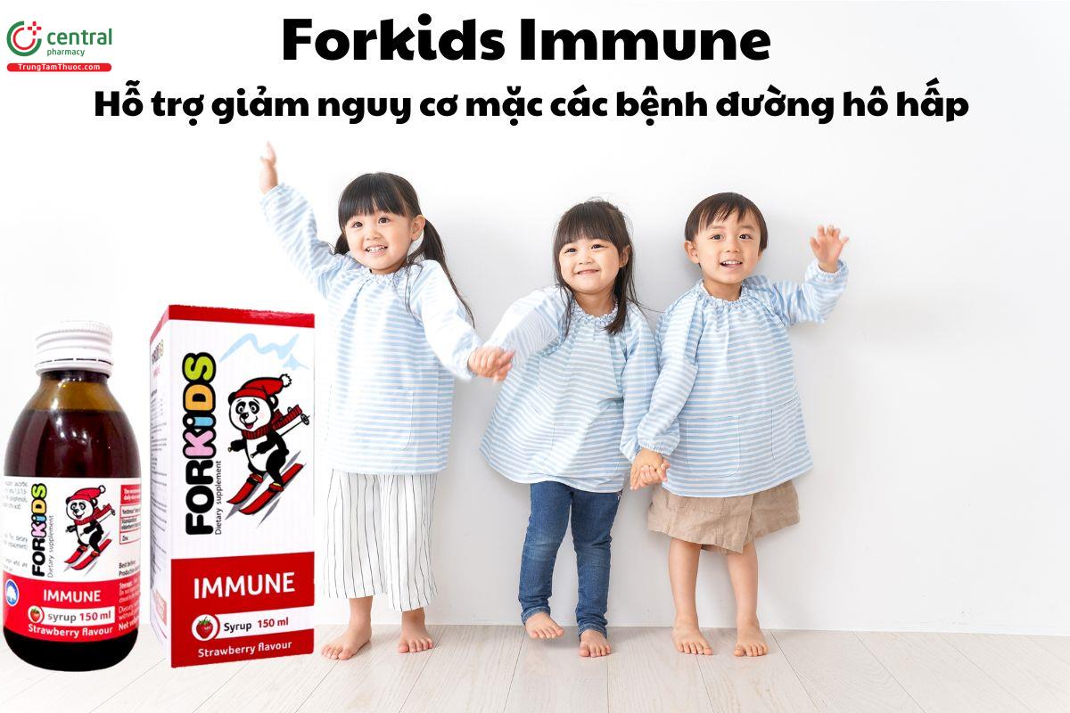 Forkids Immune - Giúp giảm nguy cơ mắc các bệnh đường hô hấp