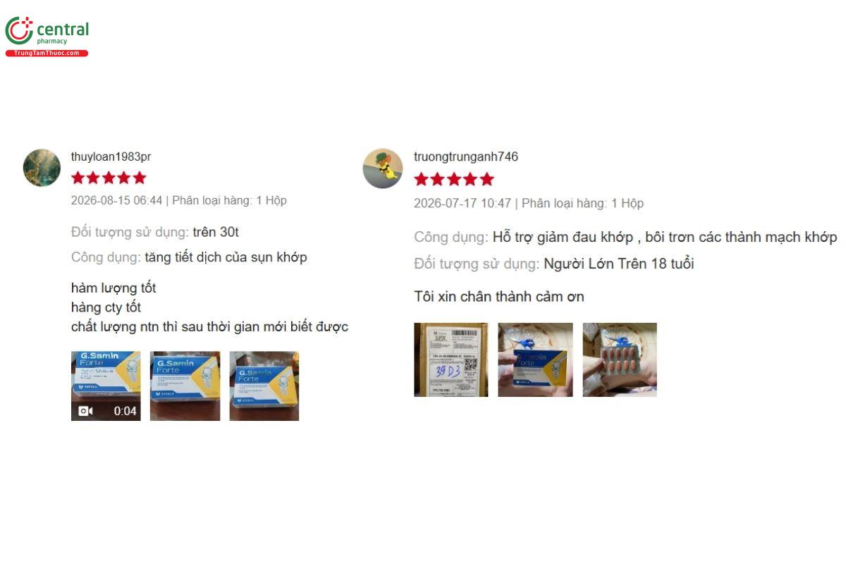 Review từ người dùng về G.Samin Forte