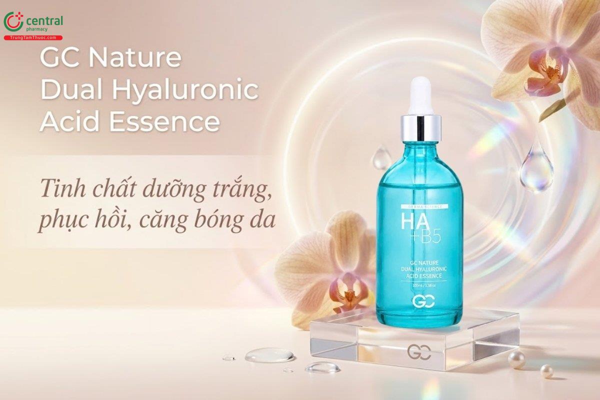 GC Nature Dual Hyaluronic Acid Essence Hàn Quốc cho da sáng khỏe, căng mịn