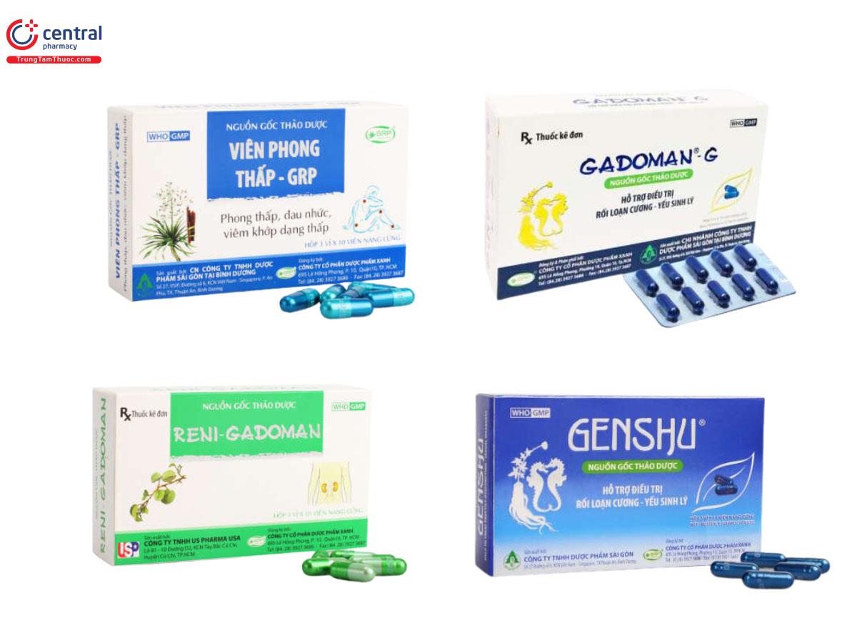 Một số sản phẩm của Công ty Cổ phần Dược phẩm Xanh Việt Nam
