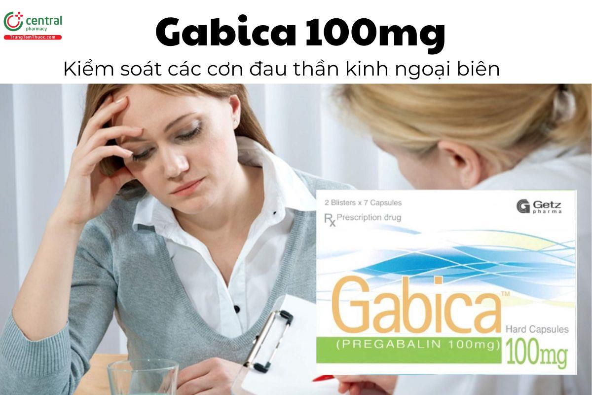 Thuốc Gabica 100mg - Kiểm soát các cơn đau thần kinh ngoại biên