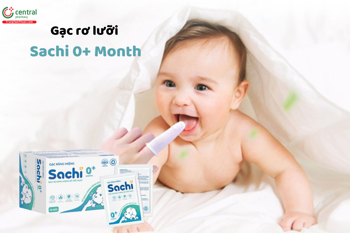 Gạc vệ sinh răng miệng Sachi 0M+ 