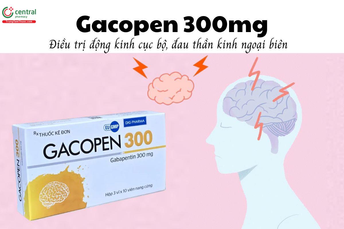 Thuốc Gacopen 300mg - Điều trị động kinh cục bộ, đau thần kinh ngoại biên