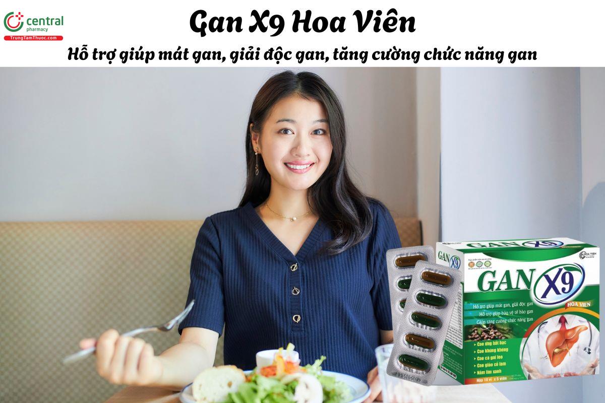 Gan X9 Hoa Viên (Vỉ) - Giúp làm mát cơ thể và thanh lọc gan