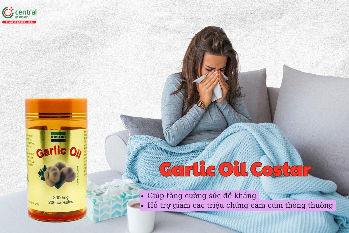 Garlic Oil Costar giúp tăng cường đề kháng giảm các triệu chứng cảm cúm thông thường